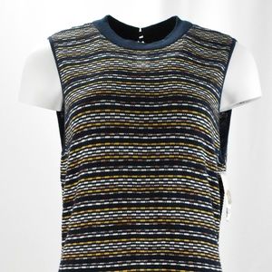 !!~ Navy Blue Multi-Colored Sleeveless Dress ~!!